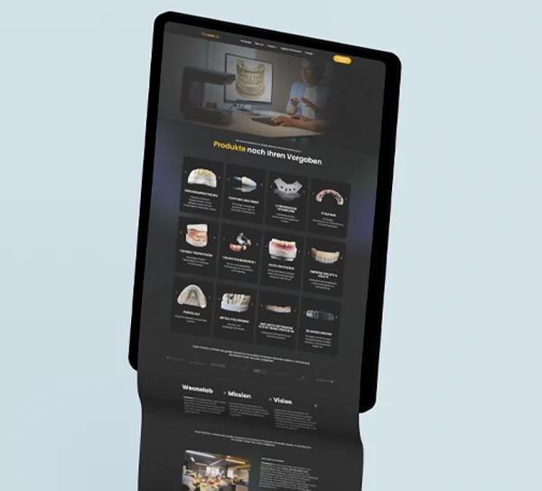 Weonelab Diş Protez Laboratuvarı Almanca Web Sitesi Tasarımı