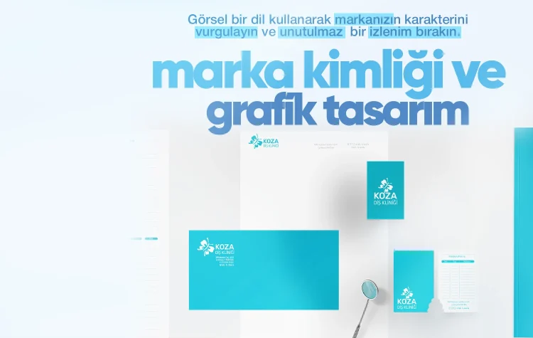 marka kimliği ve grafik tasarımını ifade eden bir görsel